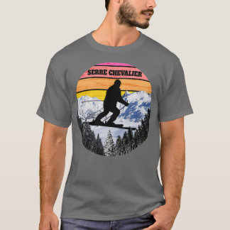 Snow Ski Serre Chevalier Skiing Fields France T-Shirt