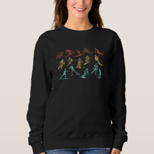 Snow Skier and Winter Sports and retro snow skiing Sweatshirt