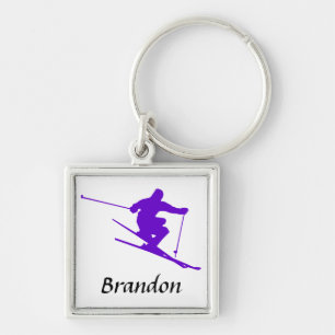 Snow skier Keychain