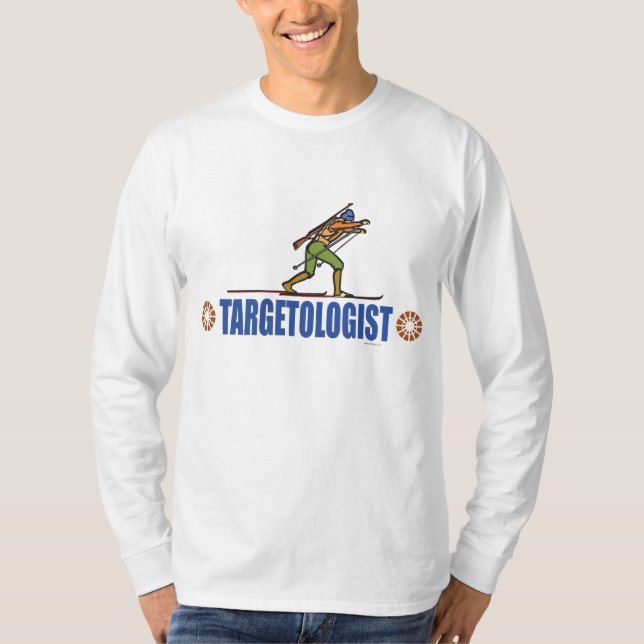 Snow Skiing Biathlon T-Shirt (Front)
