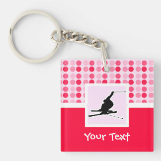 Snow Skiing Key Ring