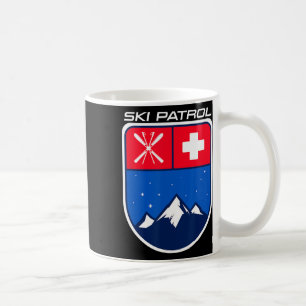 Snow Skiing Ski Patrol Skies Poles Cross Mountain Coffee Mug