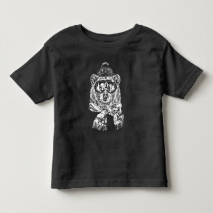 Snow Skiing Ski Trip Funny Ski Bear Winter Toddler T-Shirt