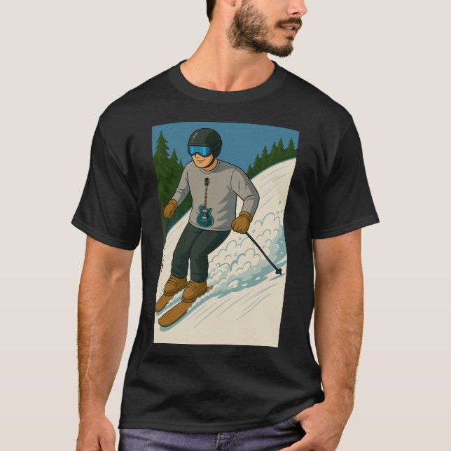Snow skilling with guitar shirt (Front)