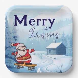 Snow sliding paper plate