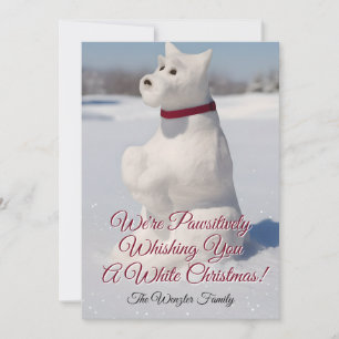 Snow Snowdog Design Holiday Card