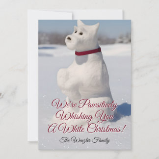 Snow Snowdog Design Holiday Card