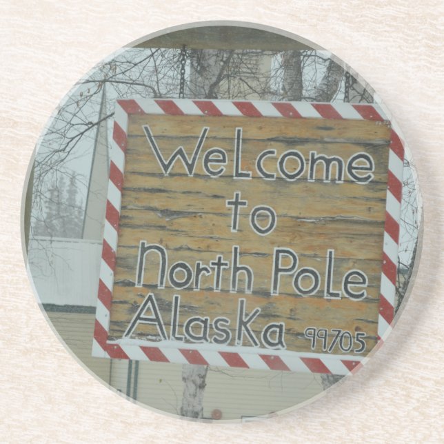 Snow Snowflake Frozen Weather North Pole Alaska Coaster (Front)