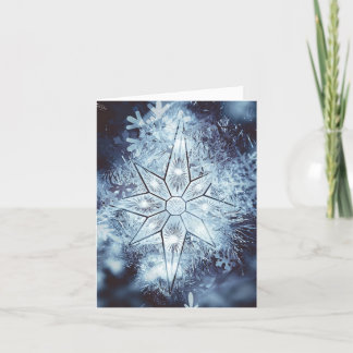 Snow Star Holiday Card