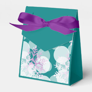 Snow Stars - White, Purple, Teal - Favour Bag Box