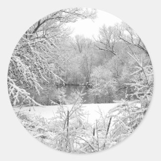 Snow Storm Classic Round Sticker