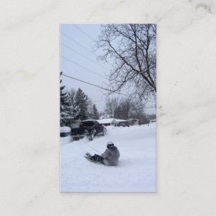 snow storm fun business card