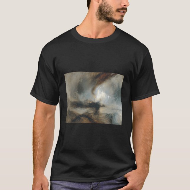 Snow Storm - Steamboat Off A Harbour'S Mouth By Jm T-Shirt (Front)