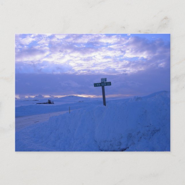 Snow & sunset postcard (Front)