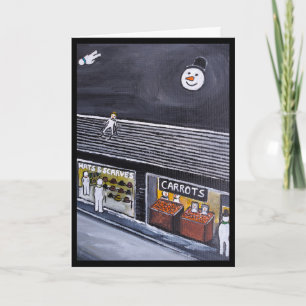 Snow Town Painting by Alfred Fox Card