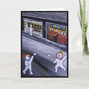 Snow Town Painting by Alfred Fox Card