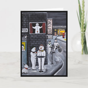 Snow Town Painting by Alfred Fox Card