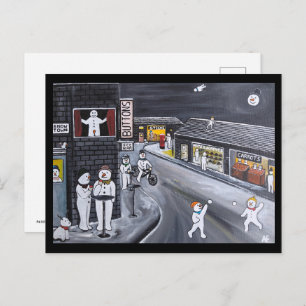 Snow Town Painting by Alfred Fox Postcard