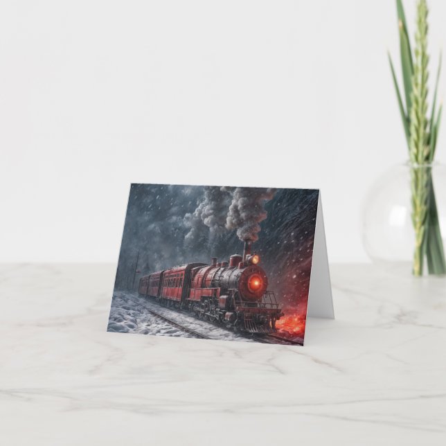 Snow Train Note Card (Front)