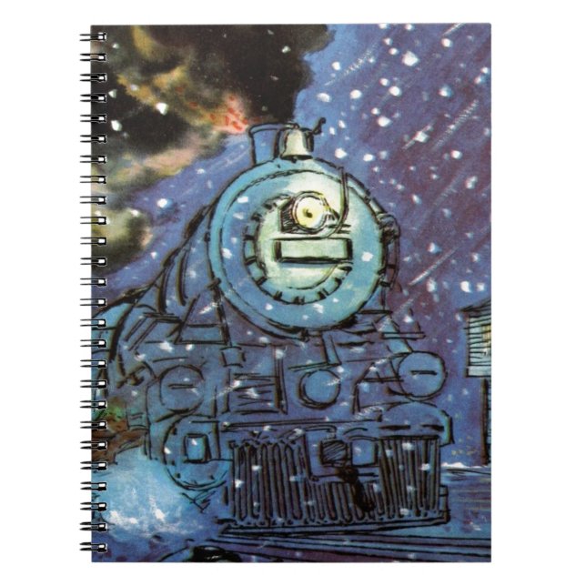 Snow Train Spiral Notebook (Front)