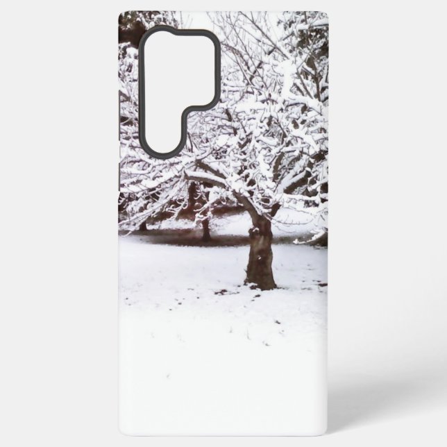 Snow Tree Samsung Galaxy S22 Ultra Case (Back)