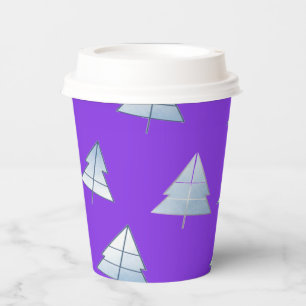 Snow Trees Elegant Winter Paper Cups