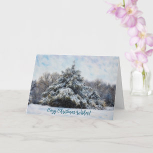 Snow Trees Meadow Christmas Cosy Christmas Card