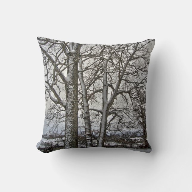 Snow Trees Pillow (Front)