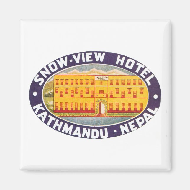 Snow View Hotel Kathmandu Nepal Magnet (Front)