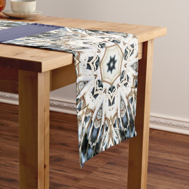 Snow Web Short Table Runner (In Situ)