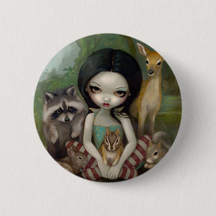 "Snow White and Her Animal Friends" Button