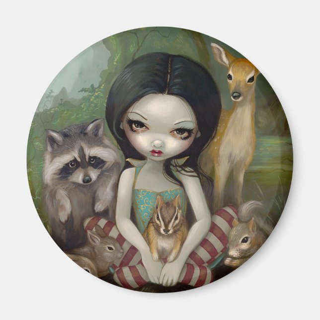 "Snow White and Her Animal Friends" Magnet (Front)