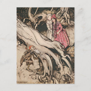 Snow White and Rose Red by Arthur Rackham Postcard