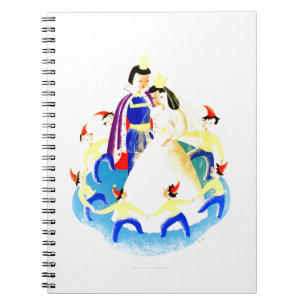Snow White and the Seven Dwarfs Vintage WPA Print Spiral Notebook