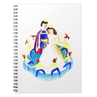 Snow White and the Seven Dwarfs Vintage WPA Print Spiral Notebook