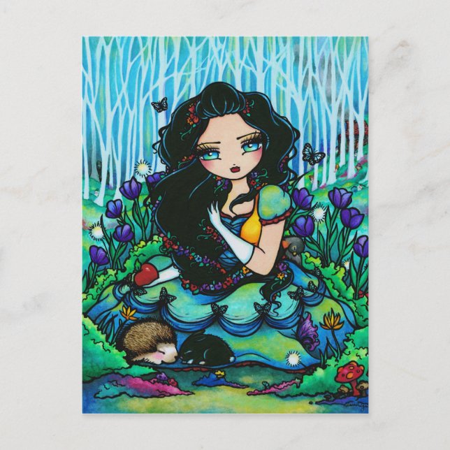 Snow White Dwarves Fantasy Fairy Art Postcard (Front)