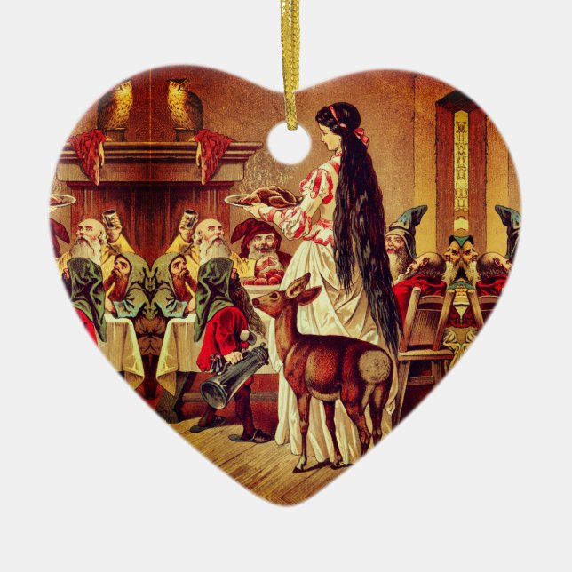 Snow White – Fairy tale – Märchen – Grimm Ceramic Tree Decoration (Front)