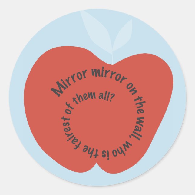 Snow White Fairytale Bat Mitzvah Sticker Seal (Front)