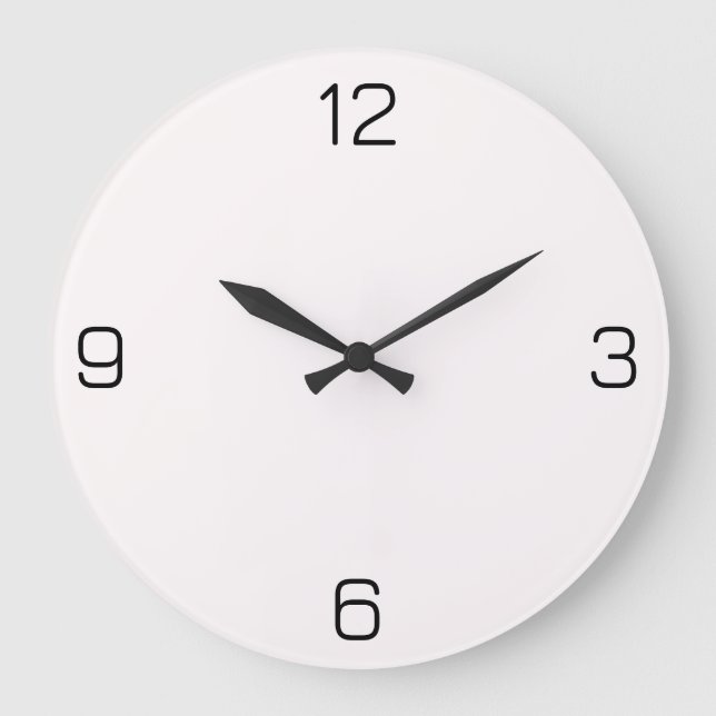 Snow White FFFAFA - Option to Add Name Large Clock (Front)