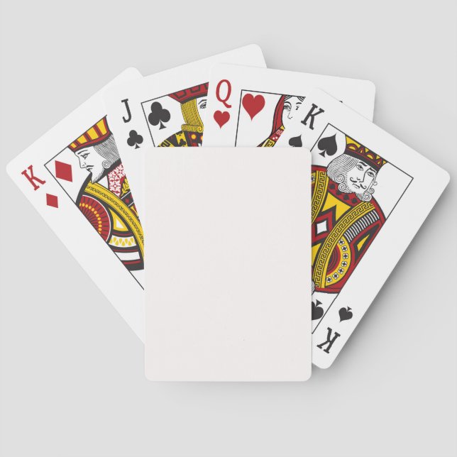 Snow White FFFAFA - Option to Add Name Playing Cards (Back)