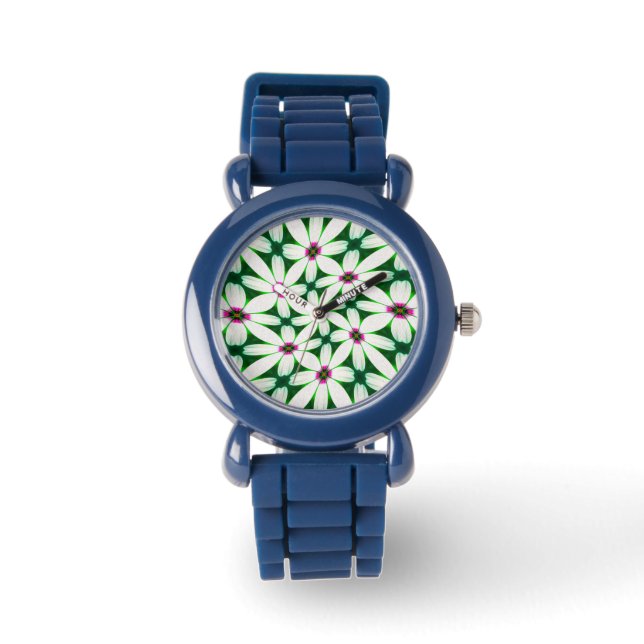 Snow White Flowers Pattern Watch (Front)