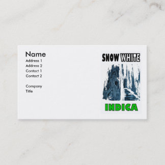 SNOW WHITE INDICA BUSINESS CARD