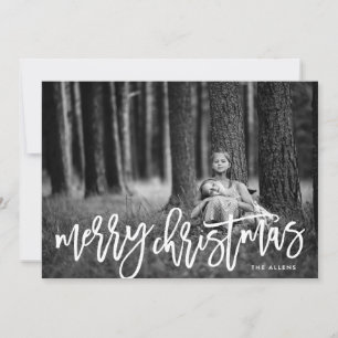 Snow White Merry Christmas Photo Holiday Card