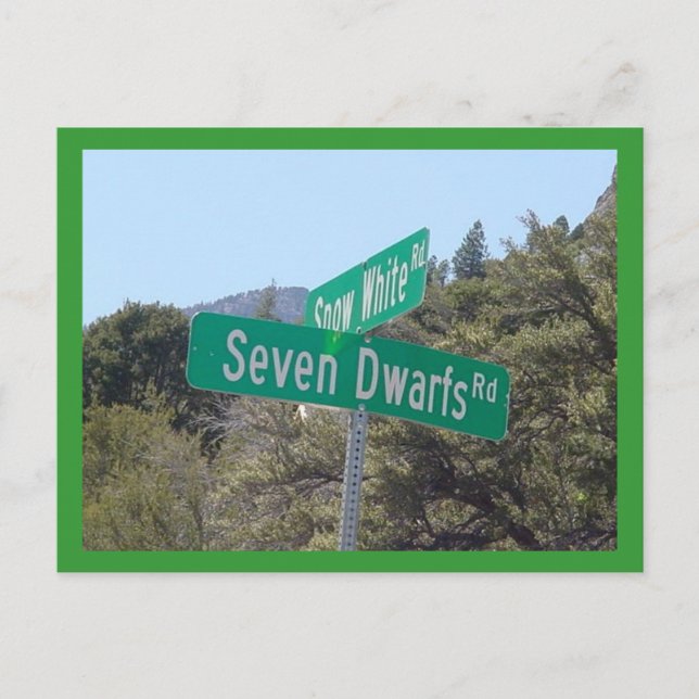 Snow White & Seven Dwarfs Postcard (Front)