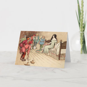 Snow White & the Seven Dwarfs Vintage Fairy Tale Card