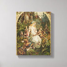 Snow White Vintage German Fairy Tale Romance Art