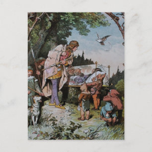 Snow White Waits to be Wakened by the Prince Postcard