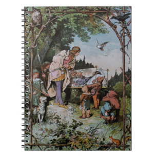 Snow White Waits to be Wakened by the Prince Spiral Notebook