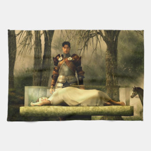 Snow White's Glass Coffin Tea Towel