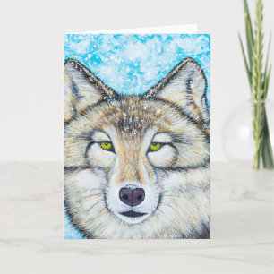 Snow Wolf Card